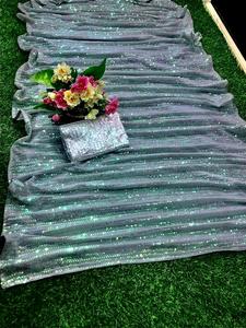 Özel geleneksel tasarımcı dizisi Saree bluz Banglori fantezi ipek Sari ile kadınlar için parti hint ihracat moda - Product Image 4