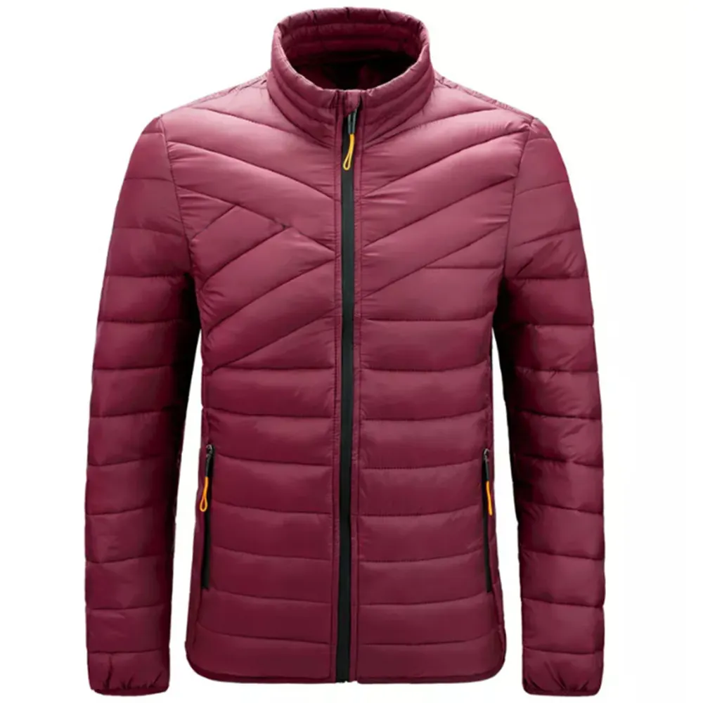 Piumino da uomo imbottito moda outdoor personalizzato piumino impermeabile per giacca invernale sportiva da uomo