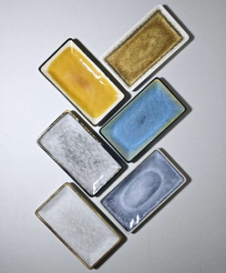 50169 Umwelt freundliche 9-Zoll-Rechteck-Melamine mit 9-Zoll-Rechteck und exklusivem europäischem Deko muster Geschirr 24-tlg