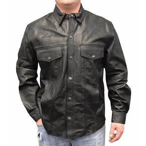 Camisas de cuero de diseño personalizado para hombre, ropa informal de alta calidad, camisa de cuero marrón para hombre a la venta, camisas fáciles de usar para hombre - Product Image 5