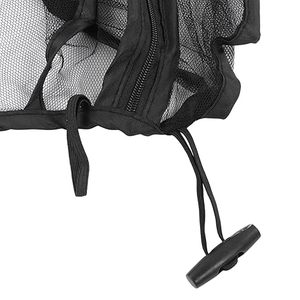 Parasole per passeggino universale e zanzariera 2-in-1 copertura per passeggino protezione UV con cerniera a 2 vie (nero) rete parasole per bambino - Product Image 3