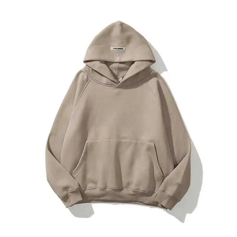 Premium Wholesale hoodies dos homens pullover camisolas roupas usadas marca você própria tag pullover hoodie camisola desgaste do inverno pano