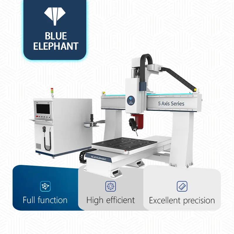 Buen precio exportado tipo 5 ejes Cnc enrutador de madera 3D molde de espuma de madera máquina de tallado con cabezal giratorio para la venta