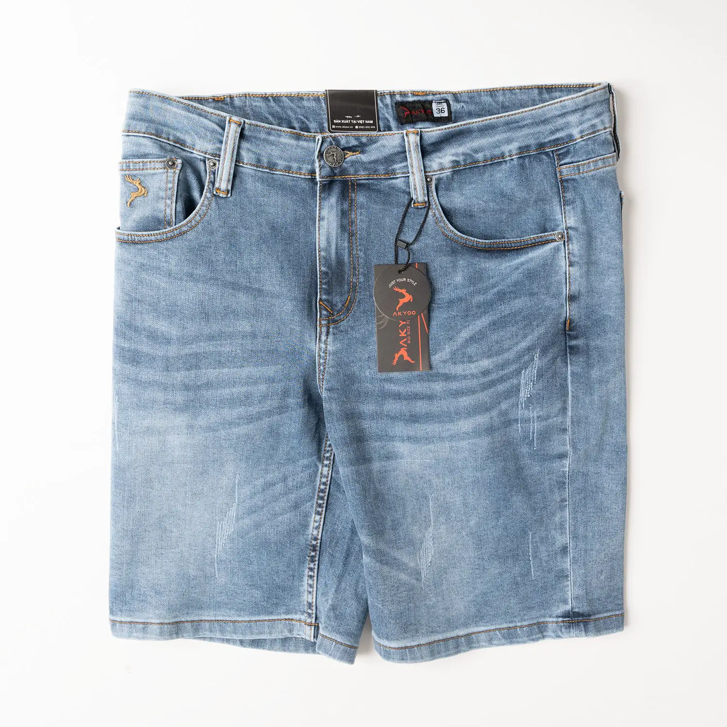 Pantaloncini estivi economici di vendita caldi da uomo/pantaloncini di cotone 98%-2% pantaloncini di jeans Spandex Vietnam Goods