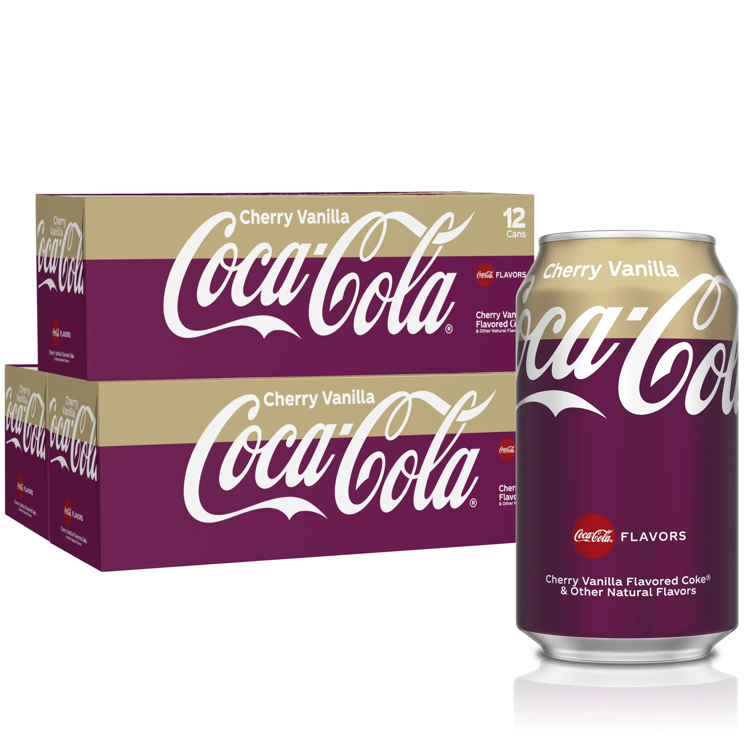 Original Coca-Cola Vanilla Softdrink Mehrfachverpackung Coke-Dosen 10 × 375 ml