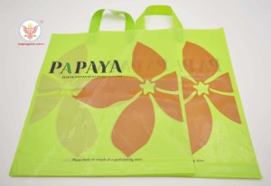 Custom <strong>Soft</strong> <strong>Loop</strong> <strong>Handle</strong> Plastic Bags HDPE/LDPE <strong>Loop</strong> <strong>Handle</strong> Restaurant Takeaway Plastic <strong>Soft</strong> Material Bags for Shop - Product Image 5