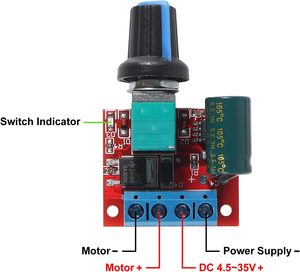 Mini 5A PWM Max 90W DC Motor drehzahl regler Modul 3V-35V Drehzahl regler LED Dimmer