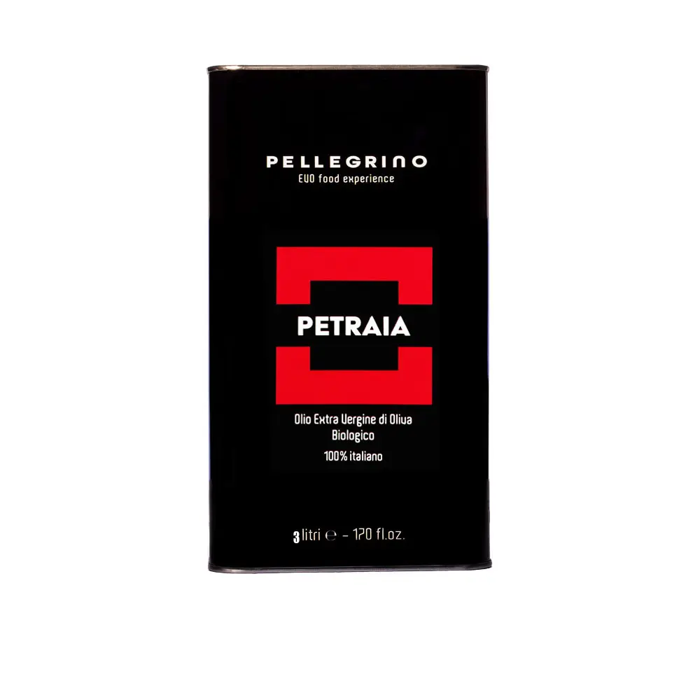 Extra Virgin Olive Oil Italian Organic EVO brand Petraia Suitable For Seasoning and Cooking 3 Lt