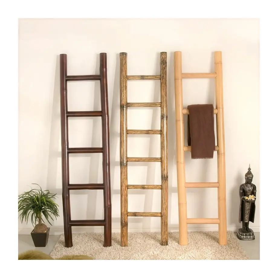 Accessori per scale essenziali per la casa portasciugamani rampe scale dritte economiche in bambù pronte per la spedizione