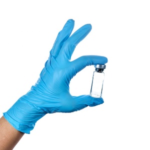 Manchette longue Gants de chirurgiens jetables bleus Gant chirurgical en nitrile sans poudre sans latex Pochette 1 paire - Product Image 5