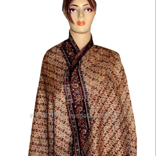 Foulard en soie matelassé Vintage et réversible pour femme, écharpes Kantha Dupatta, Sari en soie, écharpe de cou, fait à la main à motif indien