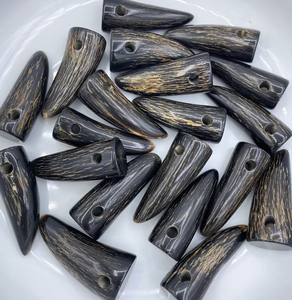 天然牛角尖-手杖和雨伞用手工抛光水牛角套圈-耐用工艺更换零件