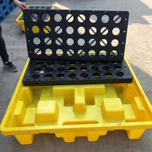 כבד <span class=keywords><strong>hdpe</strong></span> 4 תופים דליפת עבור נפט תעשייתית סיטונאית שמן הבלימה התעשייתית <span class=keywords><strong>hdpe</strong></span> משטחי דליפת פלסטיק