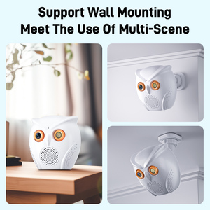Mini baykuş şekilli WiFi kamera 3 Lens PTZ gizli güvenlik kamera ile renk gece görüş AI algılama ve 2 yönlü ses - Product Image 5