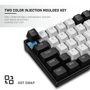KA646 con cable RGB retroiluminación Mini teclado para juegos 60 por ciento Teclado mecánico Gamer Office para Pc portátil versión rusa personalizada