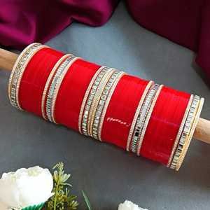 Kadınlar için hint gelin bileklik yüksek kalite akrilik Punjabi Chuda Chura bileklik düğün <span class=keywords><strong>CZ</strong></span> kristal bilezik seti moda takı