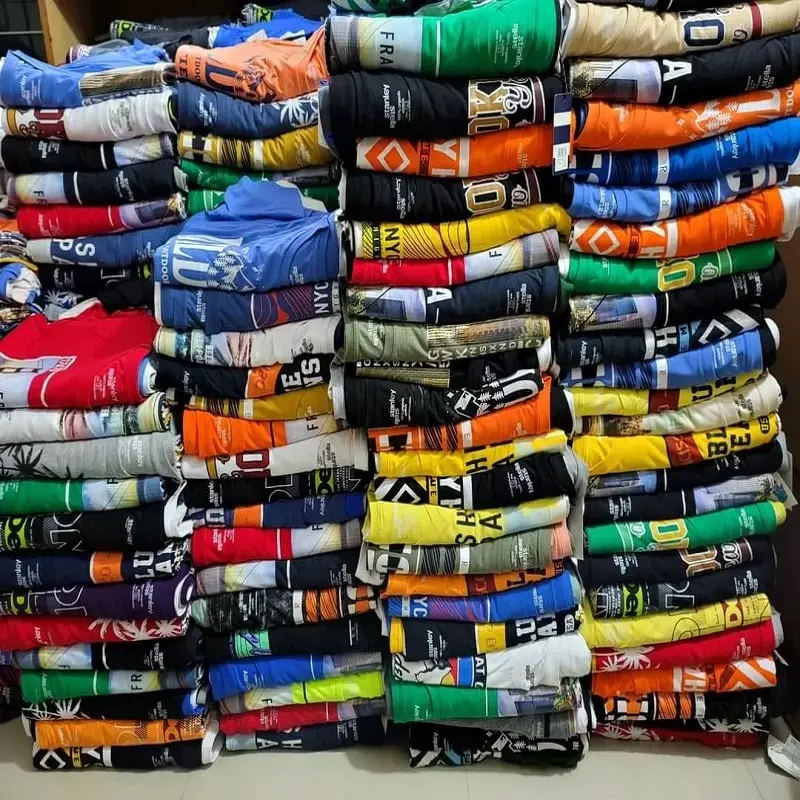 Apparel surplus branded S M XXL tshirt stock lot Leftover Overruns Men's Casual Cotton polyester Outfits Tshirt