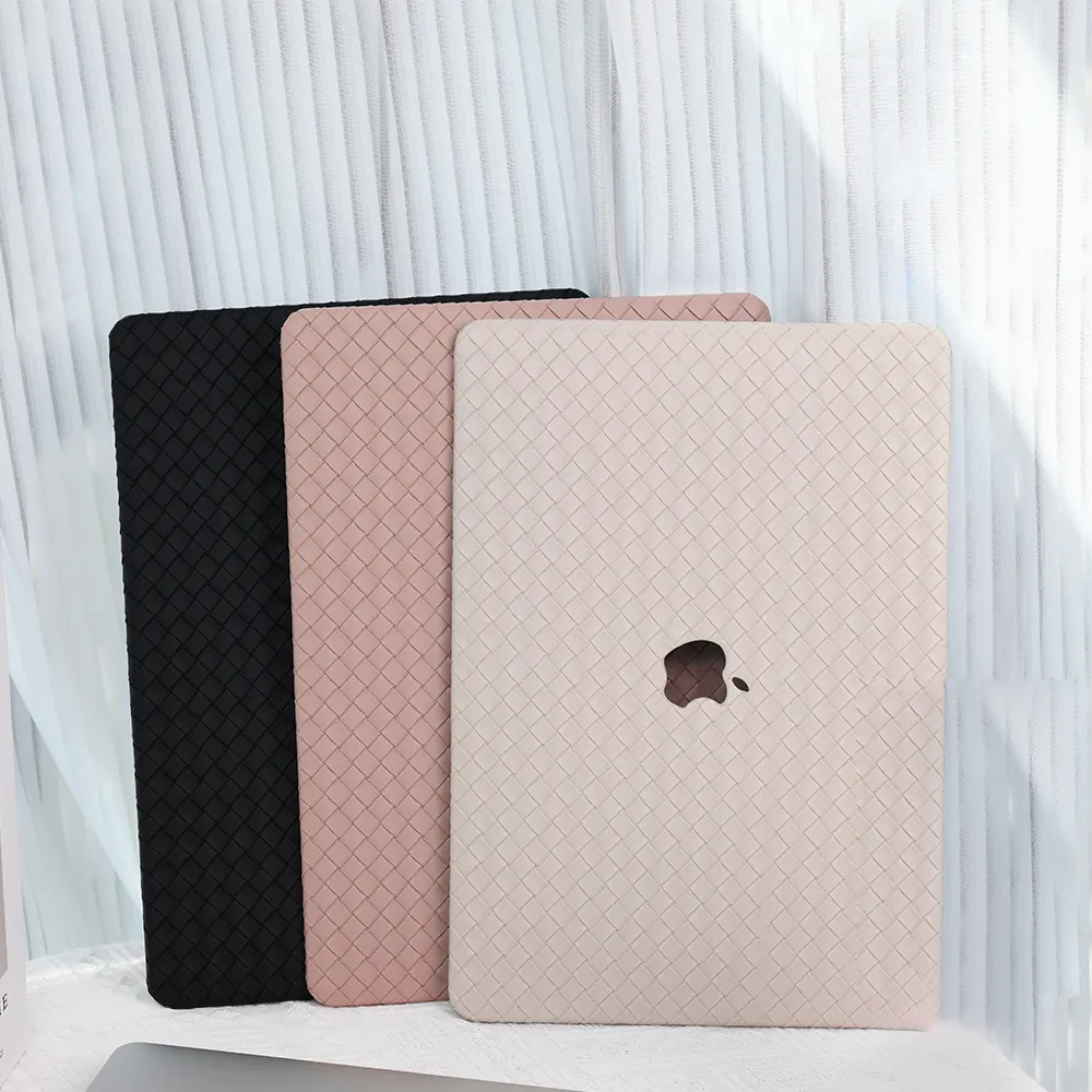 Custodia per Laptop per Macbook Air 13 15 custodia per Macbook Pro 15 Funda M1 M2 custodia per Macbook in pelle lavorata a maglia