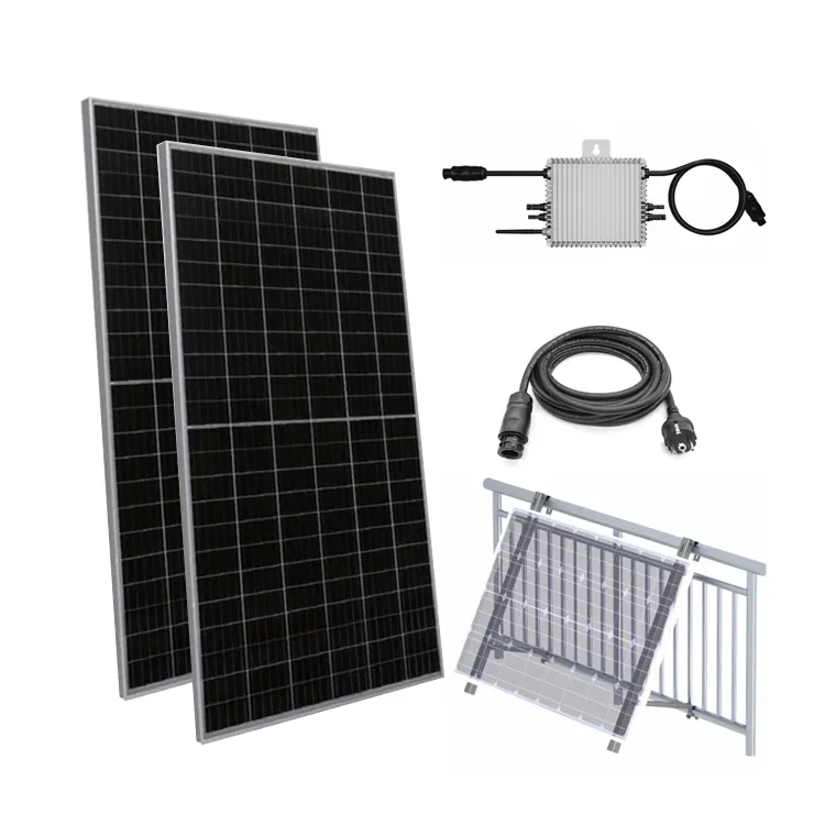 Lampes solaires d'extérieur énergie panneaux solaires petit kit de montage Kraftwerk européen Pv allemagne 600w crochet support balcon système solaire