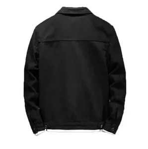แจ็กเก็ตผ้ายีนส์สำหรับผู้ชายเสื้อผ้าแนวสตรีทแวร์ดีไซน์ย้อนยุคทรงสลิมฟิตอบอุ่นใส่ได้ทุกวันทำจากของแท้ - Product Image 6