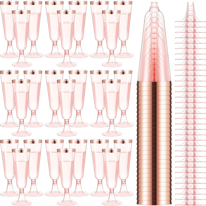 Rose + bordure en or rose