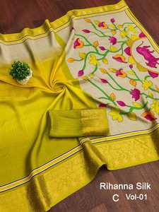 Zari ile hafif güzel Venkatagiri ipek sarees kontrast çekler bluz Zari ile zengin Kalamkari & çiçek pallu çekler