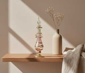 Đền thờ của thủy tinh Hoàng Gia làm bằng tay Ai Cập chai nước hoa sang trọng <span class=keywords><strong>pyrex</strong></span> kính 24K vàng trang trí các loại màu sắc 15ml:50ml - Product Image 1