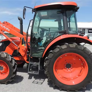 车轮驱动50马力4x4 50hp久保田M系列拖拉机yta 4wd 4迷你拖拉机迷你农用拖拉机，带前端装载机