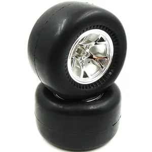 2x RC 2.2スリックタイヤストリートタイヤ108mm & 2.2ホイール1/10クローラトラック用 - Product Image 1