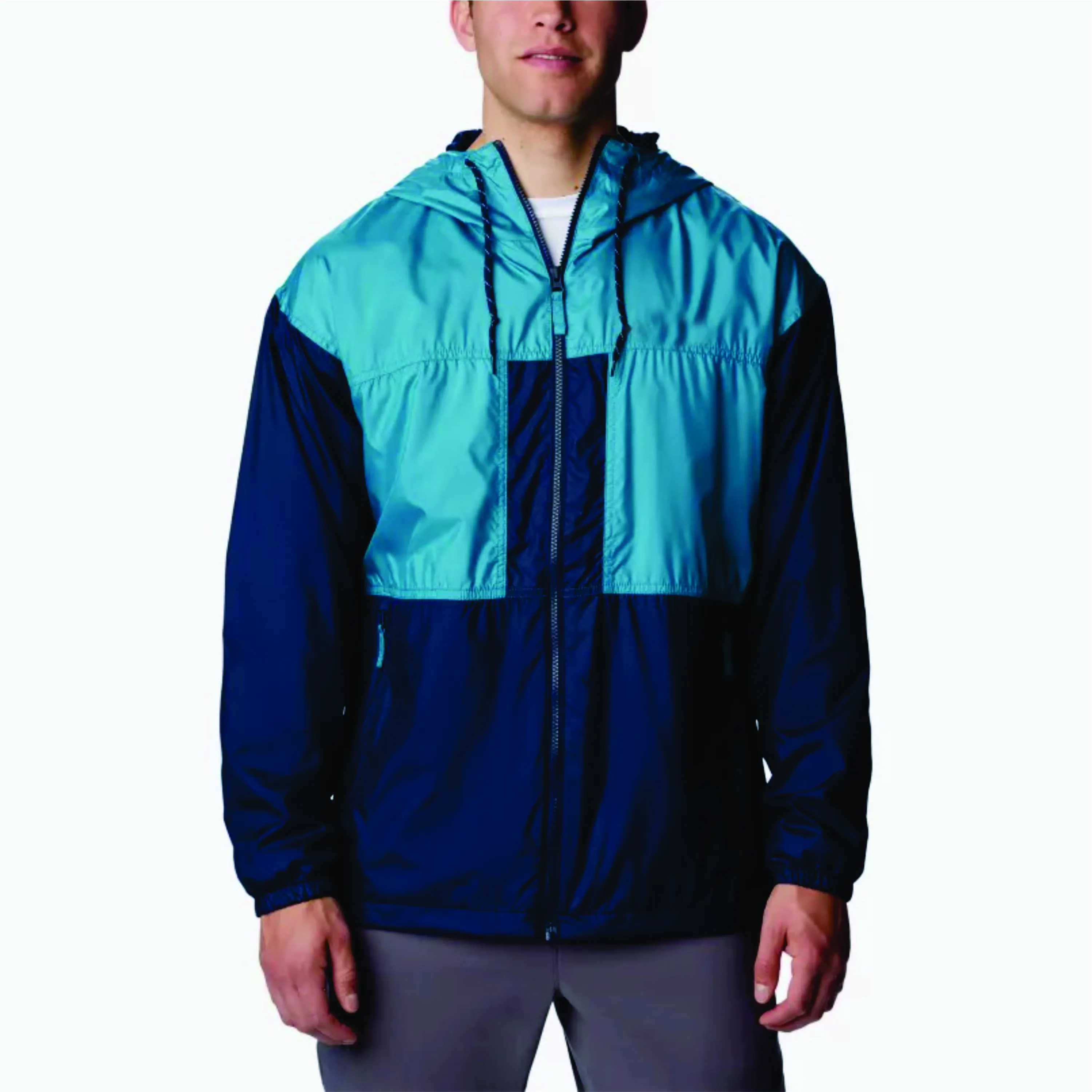 पुरुषों के लिए नि:शुल्क नमूना OEM अनुकूलित डिज़ाइन विंडब्रेकर जैकेट प्रशिक्षण जैकेट पुरुष प्रिंटिंग डिज़ाइन कोट