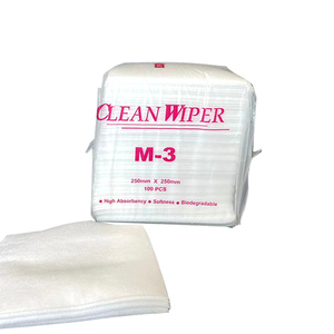 Özelleştirilmiş 1/4 katlama M-3 dokunmamış kare bez çok fonksiyonlu tozsuz atölye temizlik Polyester silecek çeşitli boyutları - Product Image 1