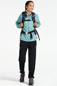 女式货物登山裤轻便快干卡普里裤运动锻炼休闲户外拉链口袋巴基斯坦制造 - Product Image 6