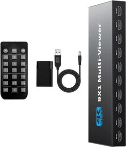 SY HDMI Multi-Viewer 9X1, 9 en 1 Salida HDMI Switcher con control remoto, HDMI Multi-Switcher Soporte 4K 30Hz, 5 Modos de Vista - Product Image 1