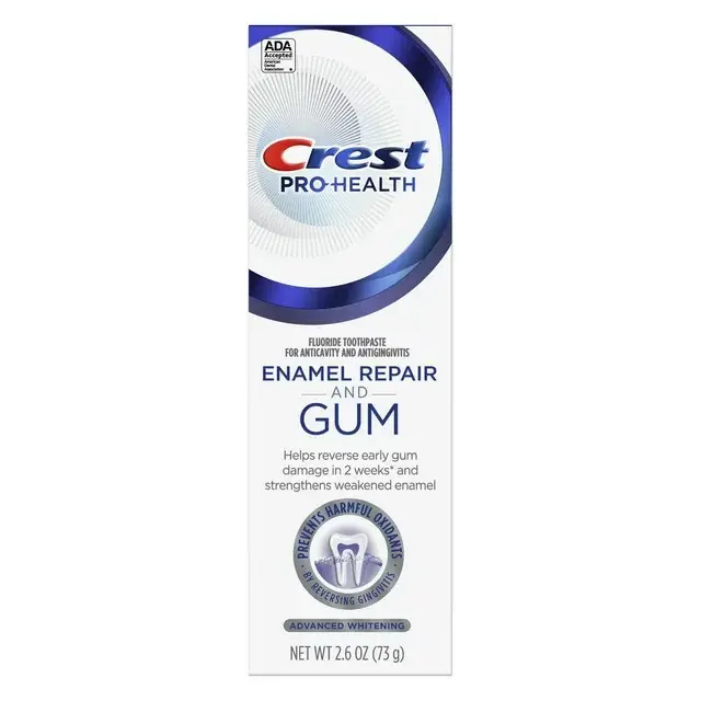 Crest pro-sức khỏe kẹo cao su và men sửa chữa Làm trắng kem đánh răng, 2.6 oz