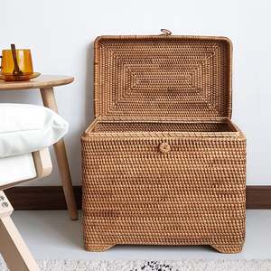Wholesale Big Rattan <strong>Trunk</strong> and Chest Box <strong>Cheap</strong> Price Customizable Sizes Strong Wicker Storage <strong>Trunks</strong> - Product Image 6
