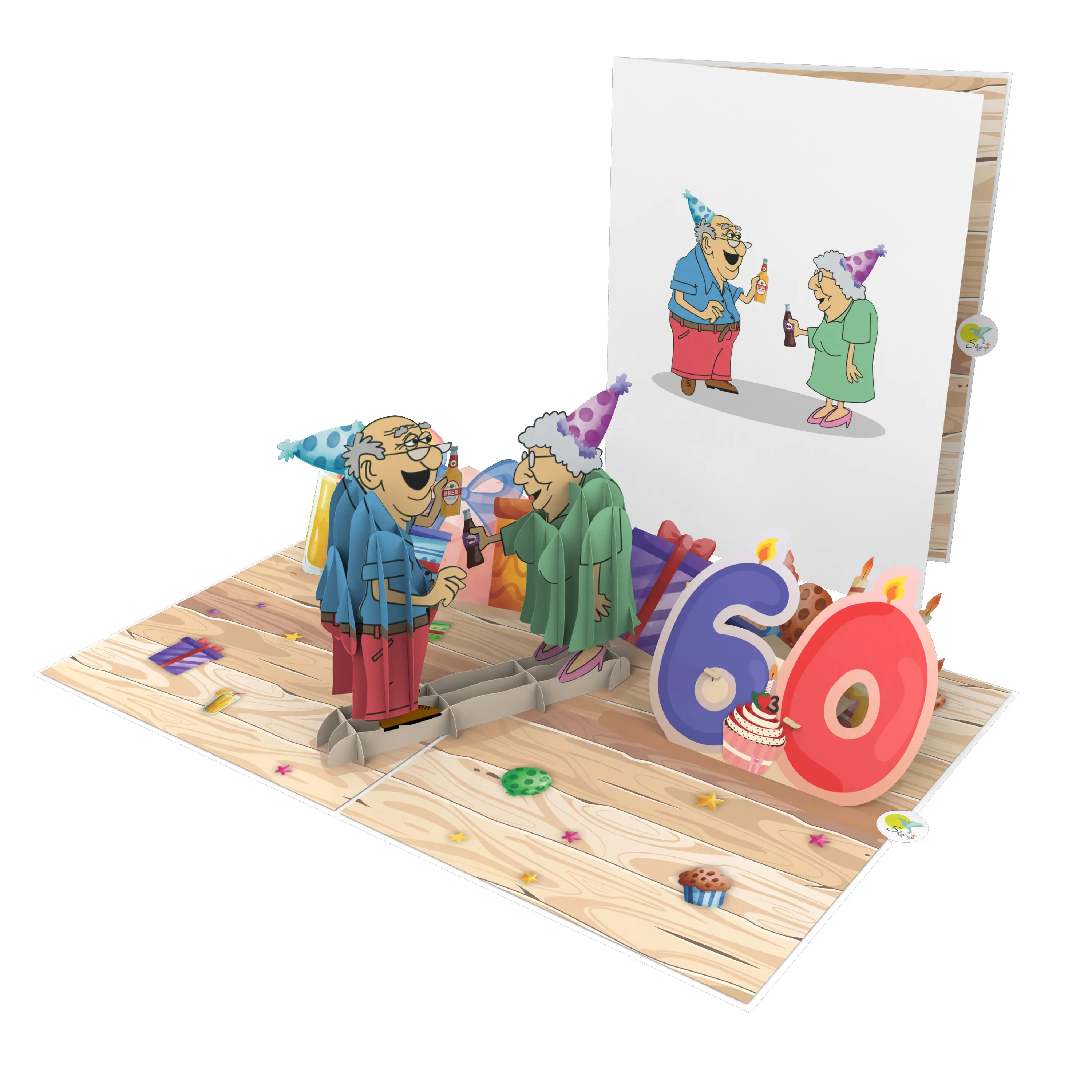 Drôle Collections 3D Pop Up Carte Meilleur Vendeur Pour Mémorable Anniversaire Anniversaire 3D Carte À La Main Papier Las