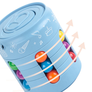 Pop Sensory Toys 2 in 1 Rotierende Magic Bean Zappeln Spielzeug Zappeln Spinner Magic <span class=keywords><strong>Cube</strong></span> Spielzeug für Kinder Dekompression <span class=keywords><strong>Puzzle</strong></span>