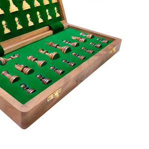 Bộ Trò Chơi Cờ Vua Bằng Gỗ Nguyên Chất Sản Xuất Lớn Nhất Với Đá Xà Phòng Đồng Xu Cờ Vua - Product Image 5