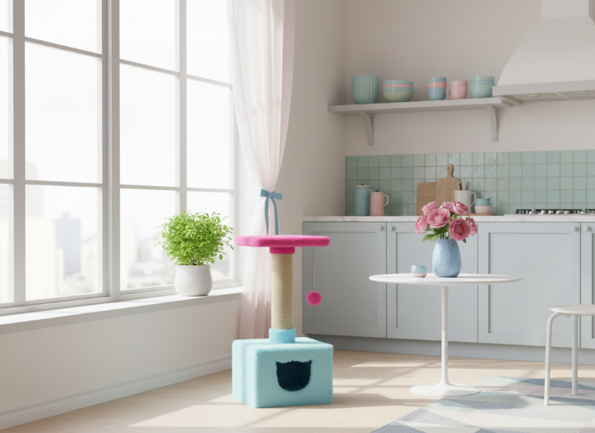 light blue&bright pink