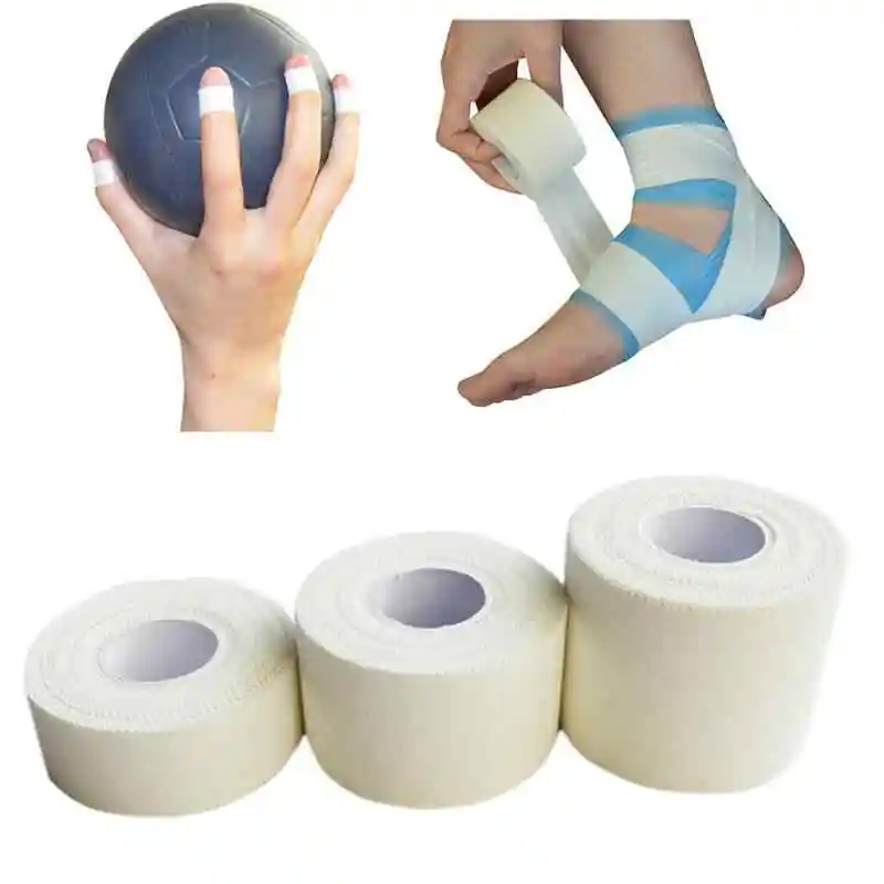Pita olahraga atletik putih pita residu lengket tanpa sobek mudah untuk atlet & Latihan Olahraga & bungkus cedera pertolongan pertama