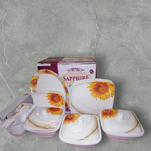 Vkl của nhà sản xuất bán buôn 41-Piece vuông Melamine Bộ đồ ăn cho 6 người chất lượng cao đặt bữa ăn tối - Product Image 4