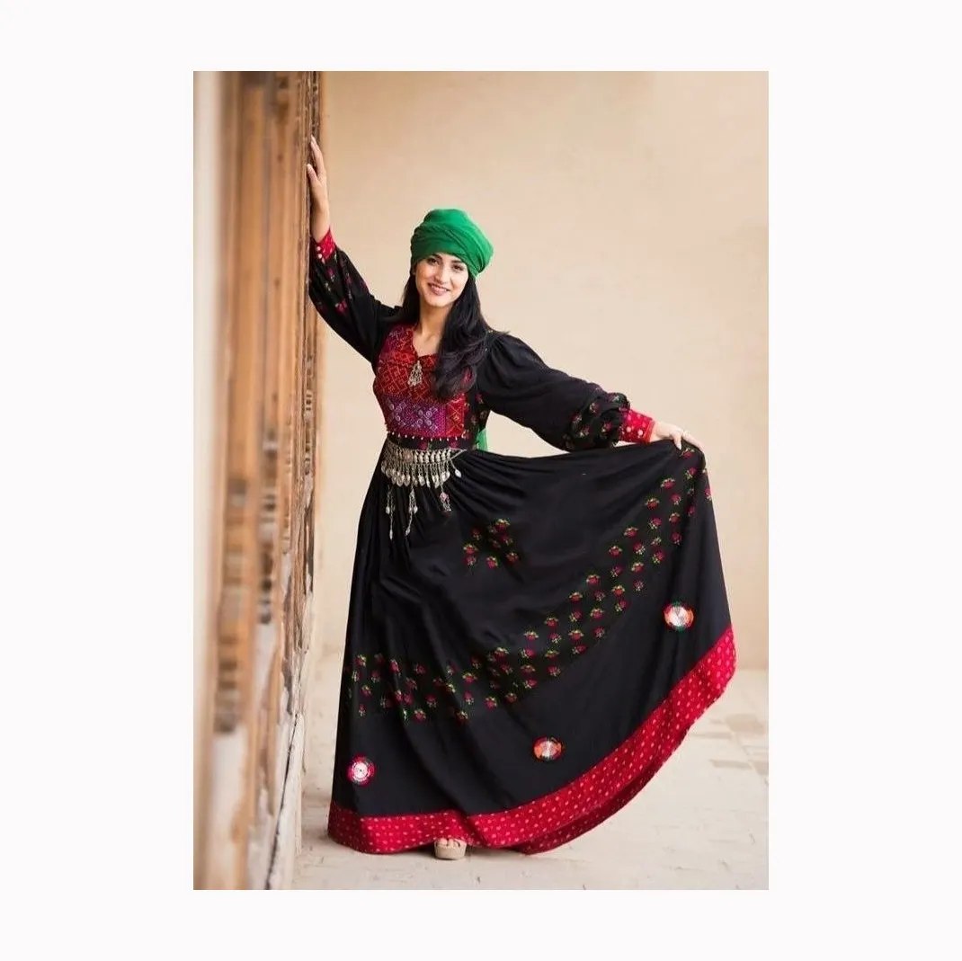 Лидер продаж, афганское платье с чудесной ручной вышивкой для девочек и женщин, товар для продажи