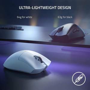 Razer DeathAdder V3 Pro 30k DPI ottico ergonomico RGB Laptop/PC USB 2.4GHz Mouse da gioco senza fili silenzioso per uso ufficio/studente - Product Image 2
