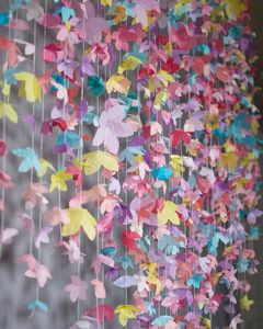 5 dizeleri 5 feet kağıt çiçek Garland paketi: pembe ve allık çiçek Garland Marigold dize Garland dekorasyon için en iyi