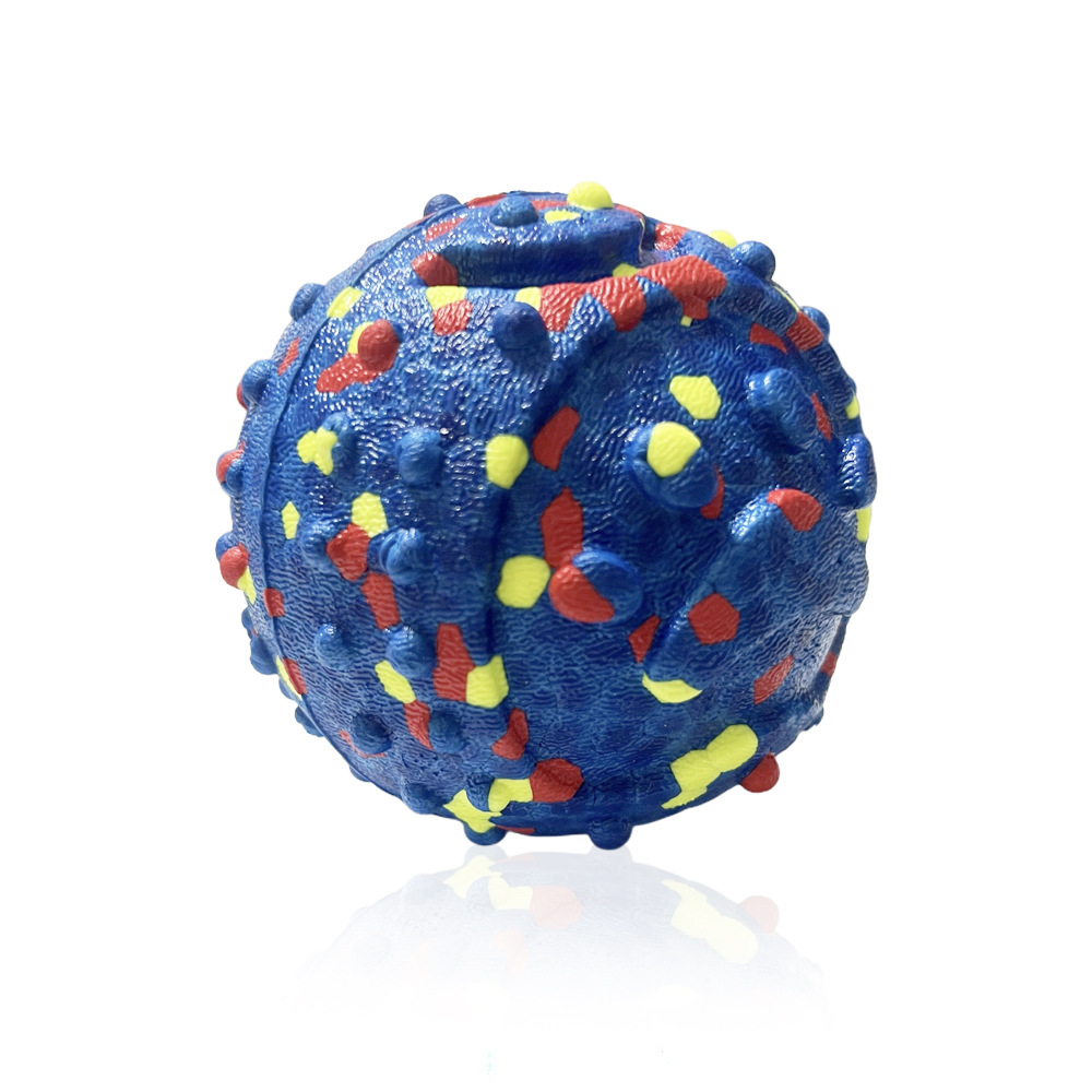 Blue base with red and yellow dots