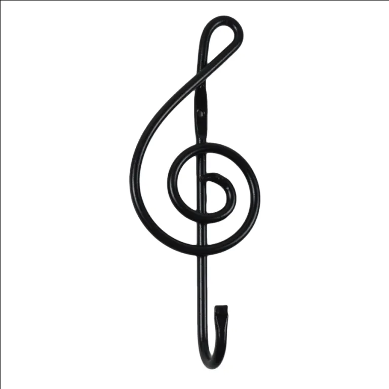 Iron Treble Clef Hook Music Decor Hook for Music Lovers Hooks For Bathroom And Kitchen Rack Clothes Hangers