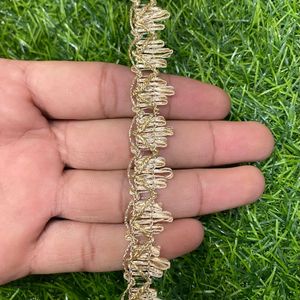 サリークルティス & デュパッタス用ソフトネットに鮮やかな刺繍トリムレースマルチカラーレーヨンポリエステル糸 - Product Image 4