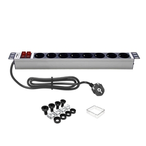 1U 8 cách Đức Schuko PDU với đôi phá vỡ On/Off chuyển đổi, nhôm Rack mount cho máy chủ Rack, F loại cắm (din49441) - Product Image 2