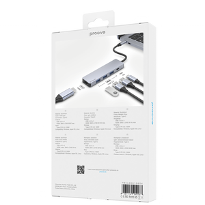 HUB Proove demir bağlantı 5 in 1 3 USB + 1 tip-c + HDMI - Product Image 4