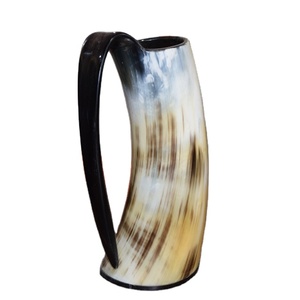 El yapımı Viking tarzı bira kupası doğal Baffulo boynuz kupa kahve ve çay için 500ml kapasiteli - Product Image 2
